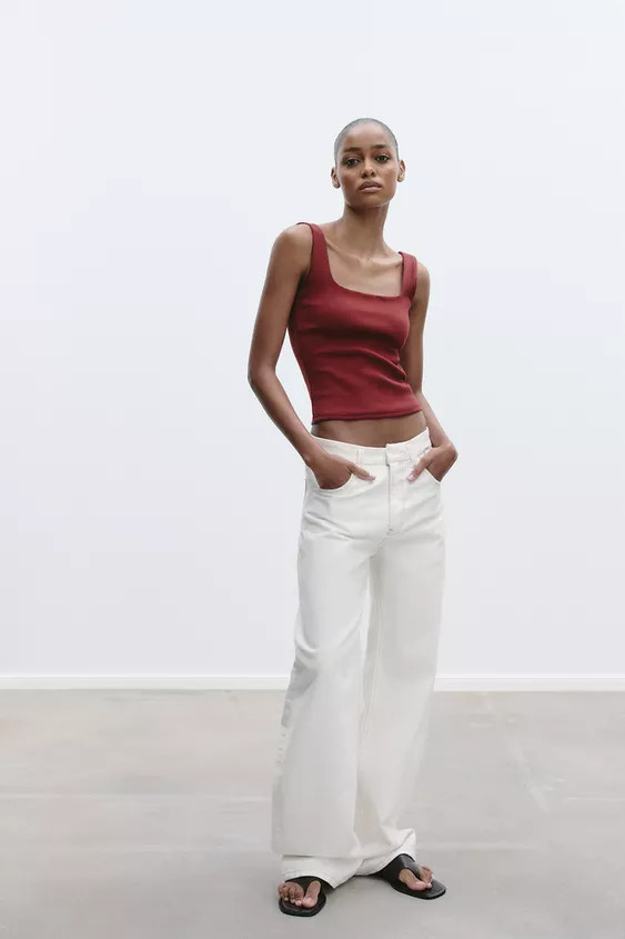 WIDE STRAP TANK TOP | Zara US