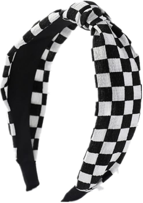 Headbands for Women Checkered Headband Knotted Head Bands Women Non Slip Top Knot Headband,Cross ... | Amazon (US)