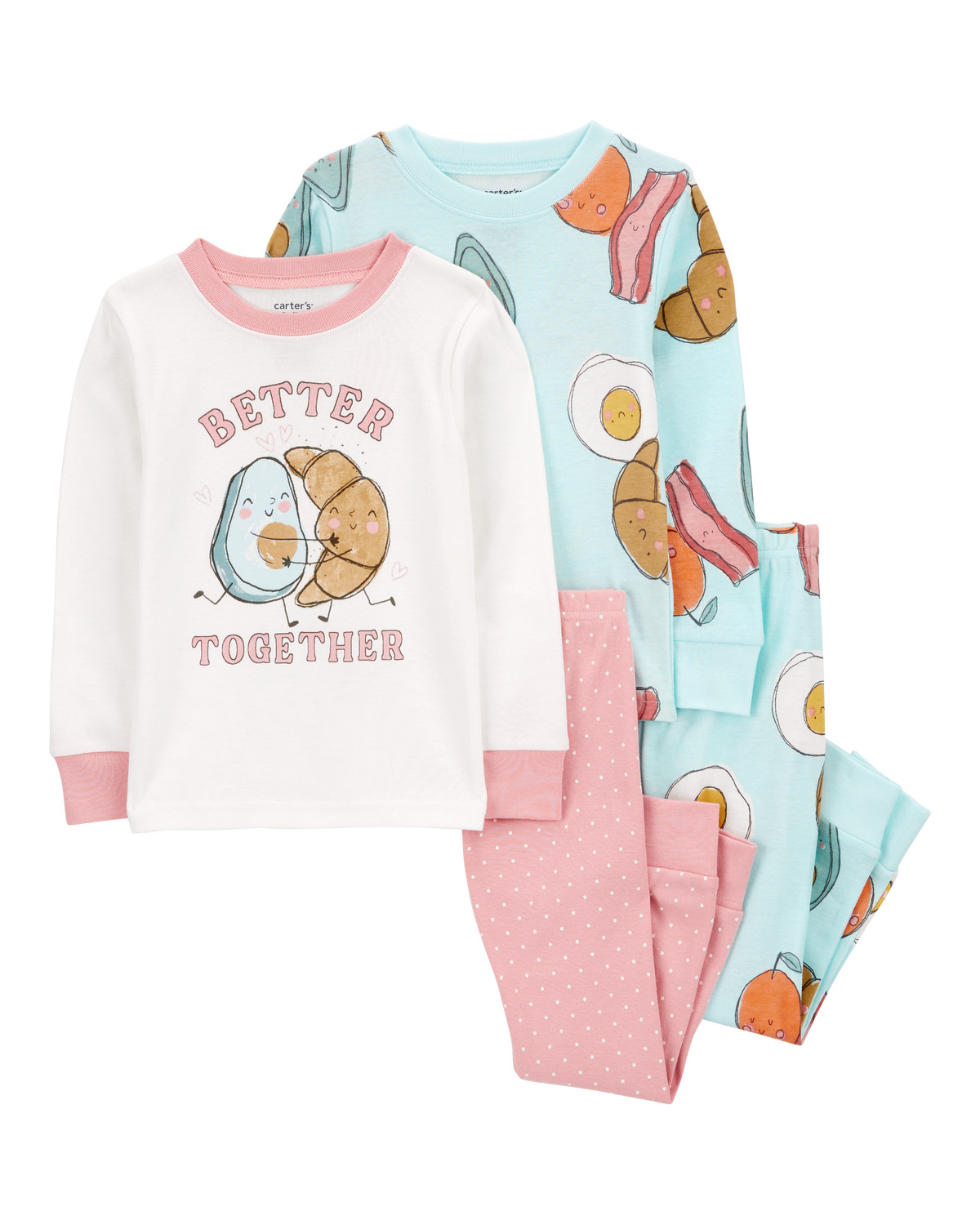 Toddler 4-Piece Breakfast Print 100% Snug Fit Cotton Pajamas | Carter's Inc