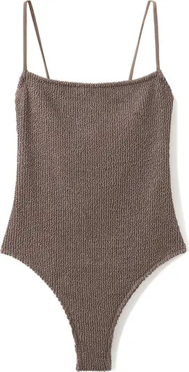 MANGO Textured One-Piece Swimsuit | Nordstrom | Nordstrom