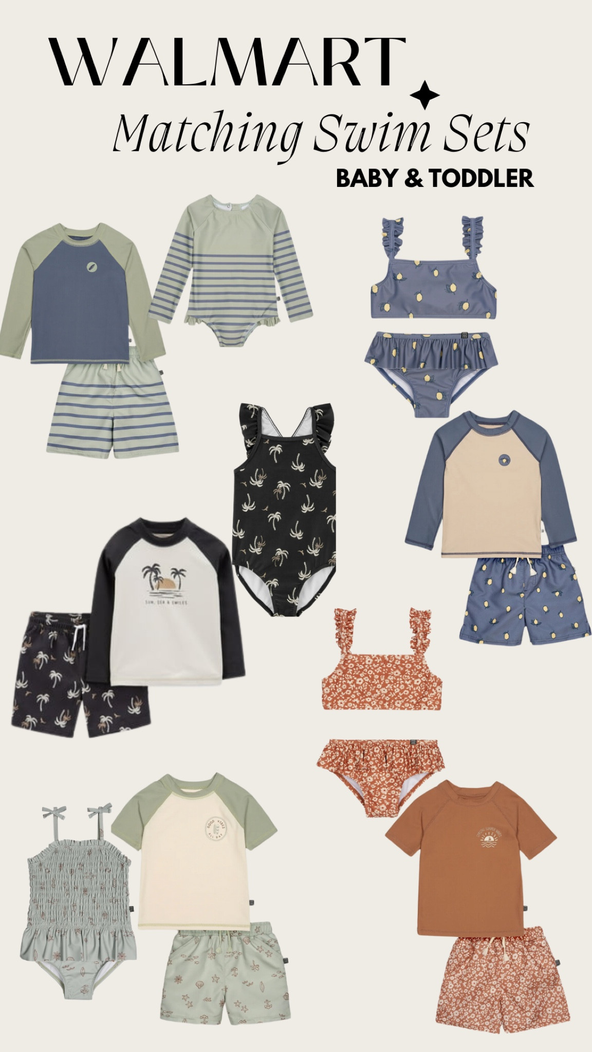 Matching Swim for babies and toddlers at Walmart! 

#LTKfamily #LTKkids #LTKswim