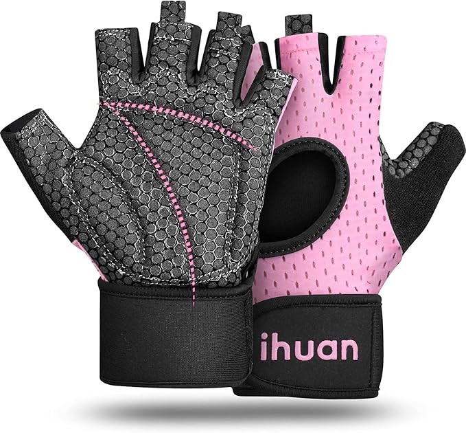 ihuan Breathable Weight Lifting Gloves: Fingerless Workout Gym Wrist Support | Enhance Palm Prote... | Amazon (US)