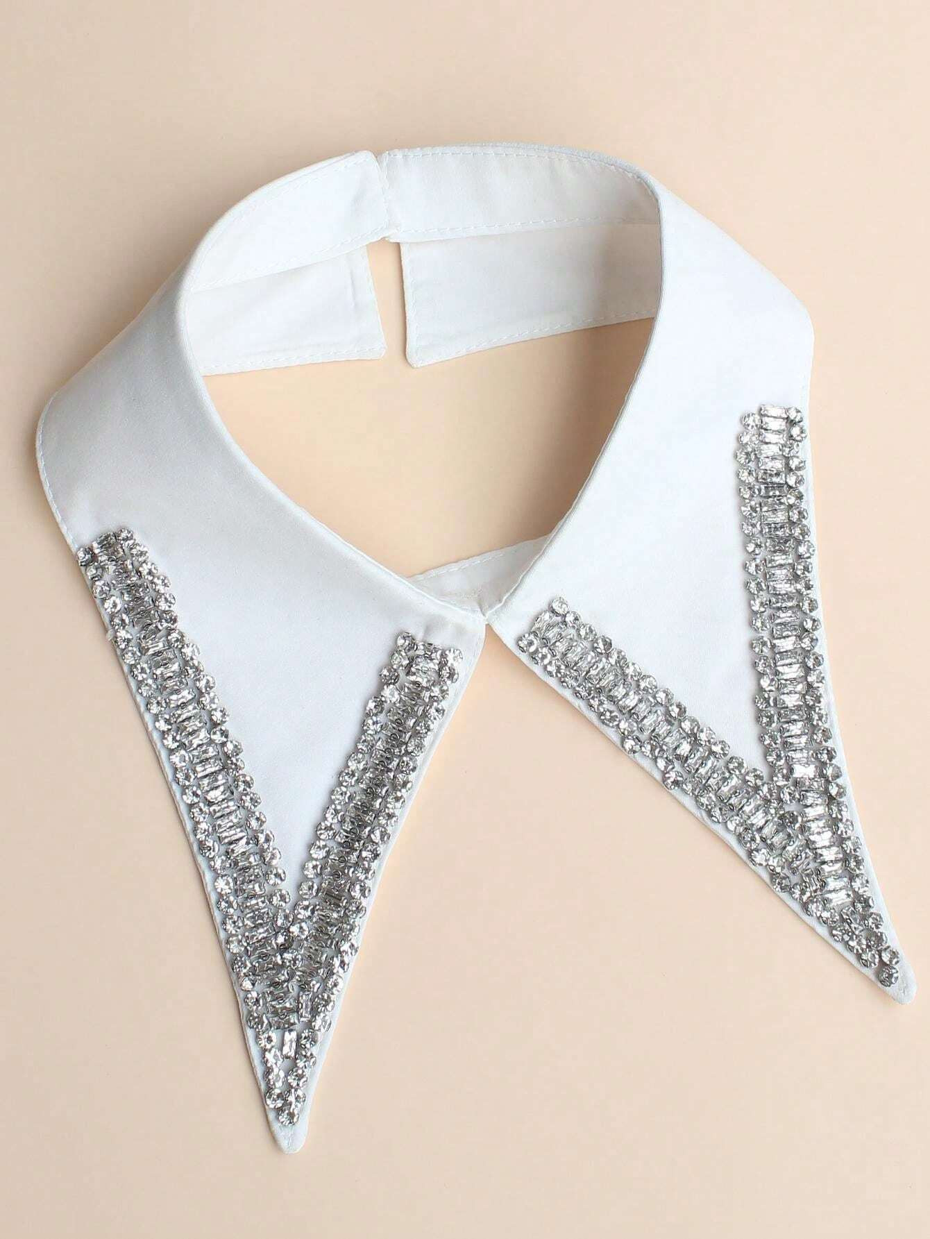 1pc High-Quality Luxury Detachable Collar, Sparkling Design, Handcrafted Crystal Embellished, Vin... | SHEIN