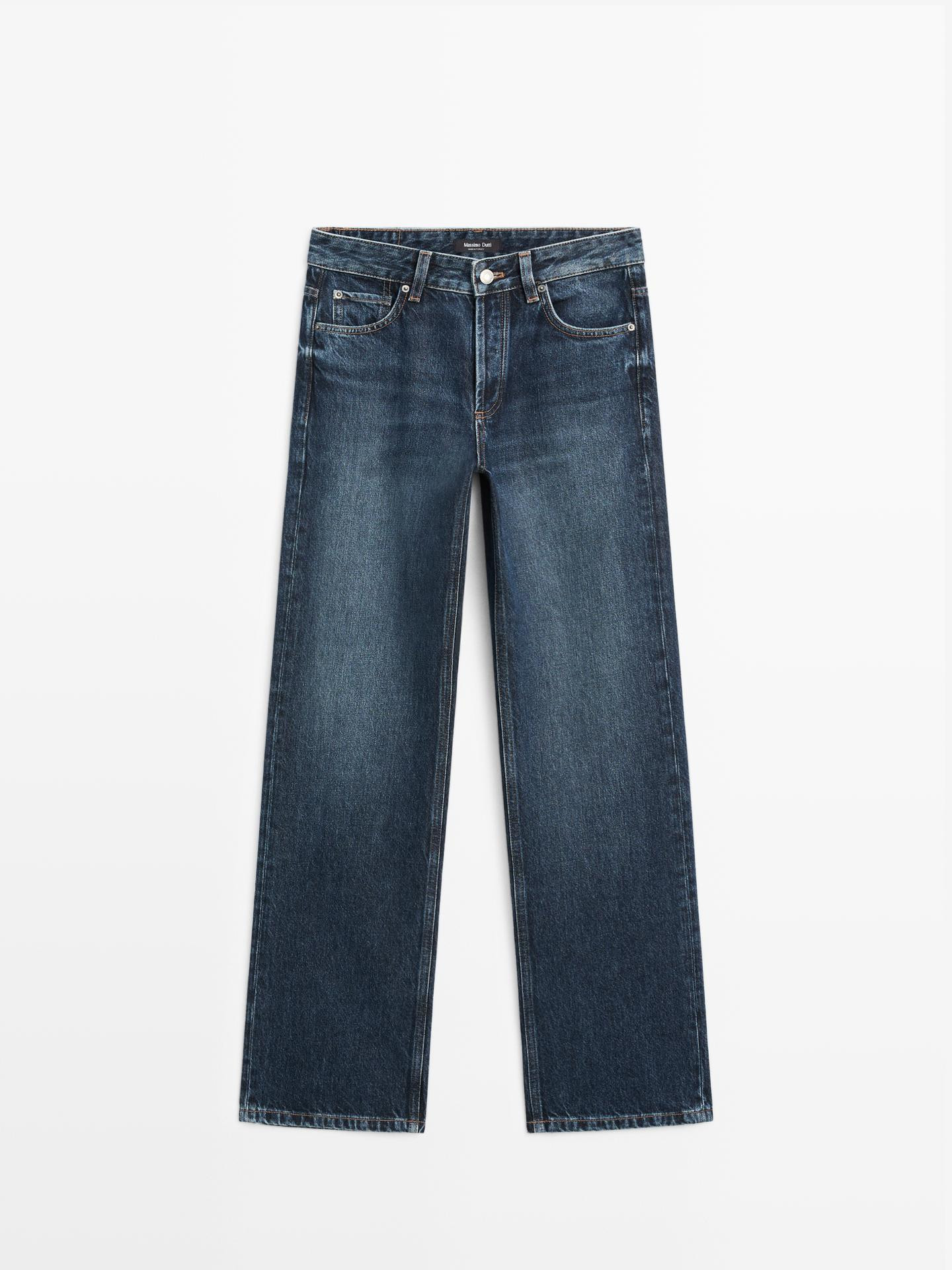 Mid-rise wide-leg jeans | Massimo Dutti US