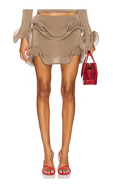 Sid Neigum Wave Hem Bamboo Skirt in Sage Grey from Revolve.com | Revolve Clothing (Global)