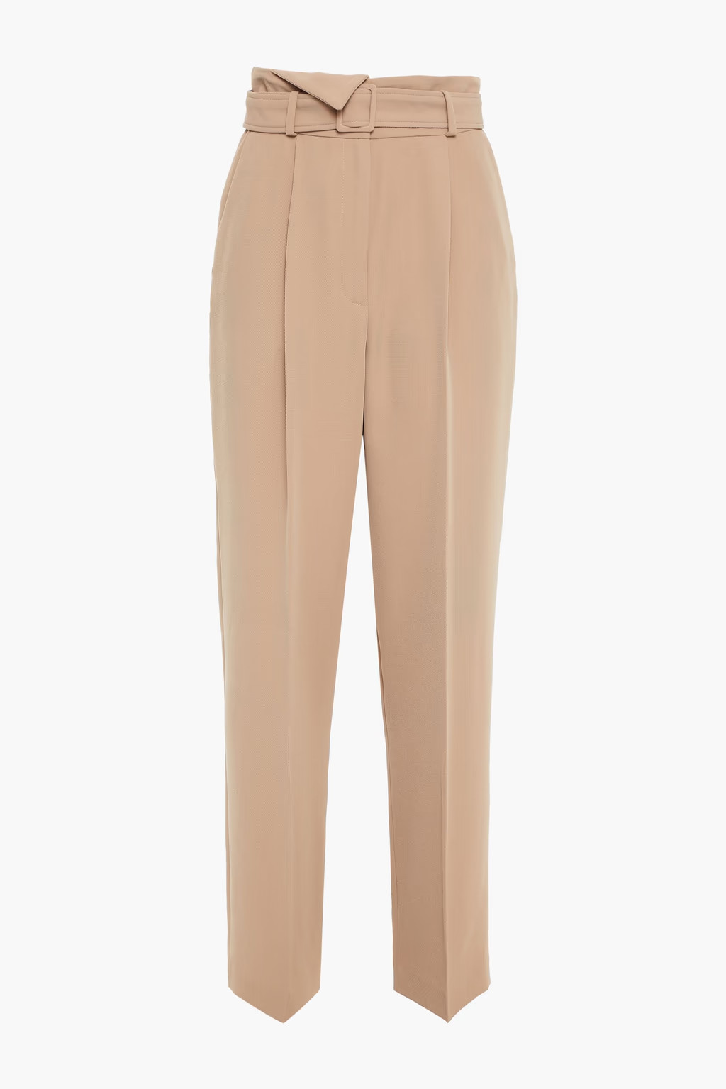 Belted pleated twill wide-leg pants | The Outnet (UK and Europe)