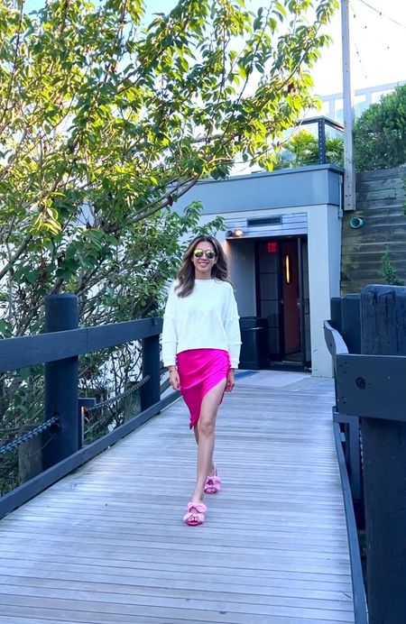 Walking into the fall season with a lightweight knit sweater and of course pink! 💕💕 obsessed with this hot pink skirt and these pink sandals that are so comfortable as well!

Pink shoes, Barbie core, transitional style

#LTKover40 #LTKBacktoSchool #LTKstyletip