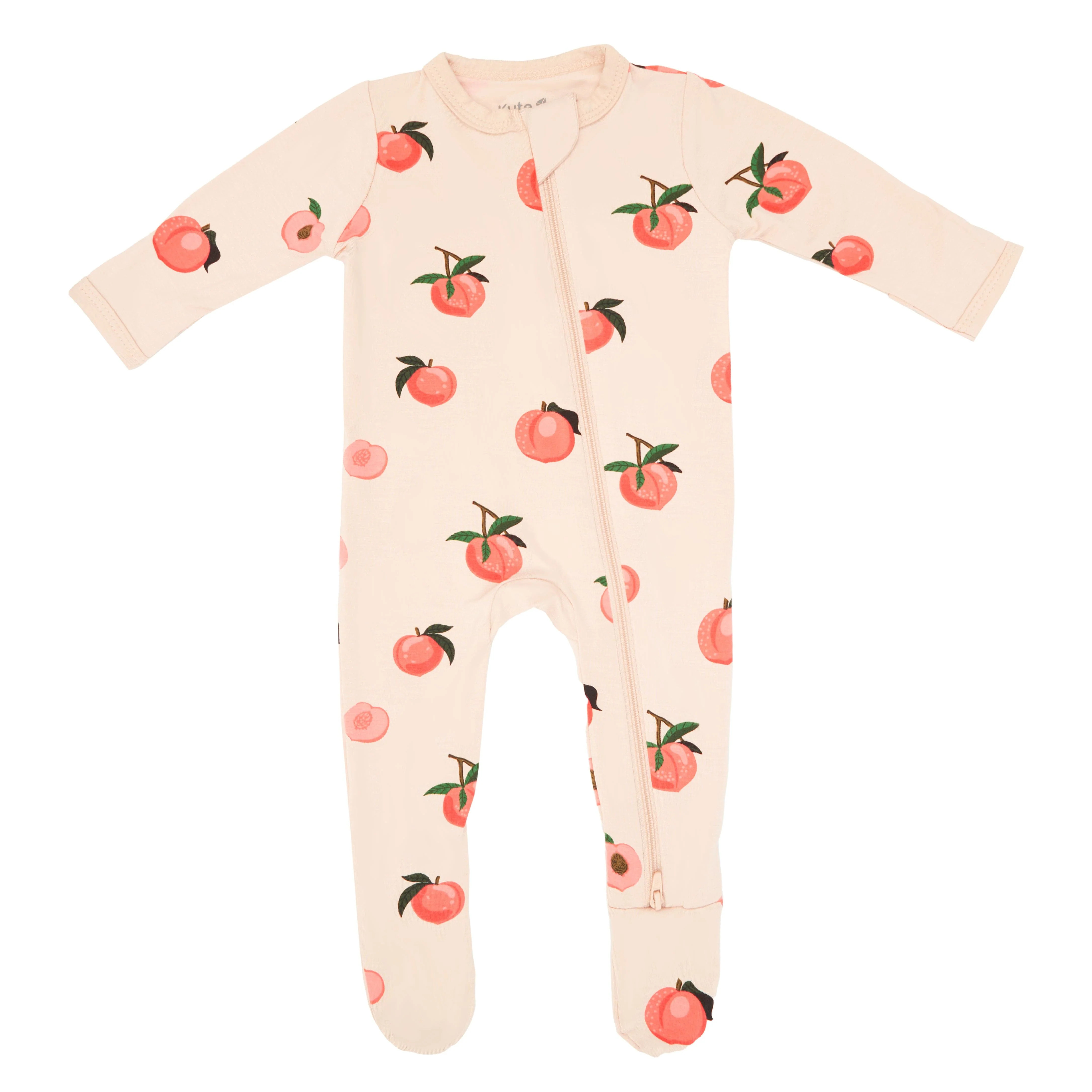 Zippered Footie in Peach | Kyte BABY