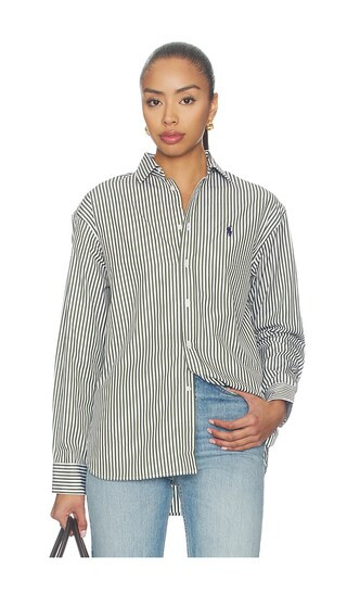 Cotton Long Sleeve Blouse in Classic Drab White | Revolve Clothing (Global)