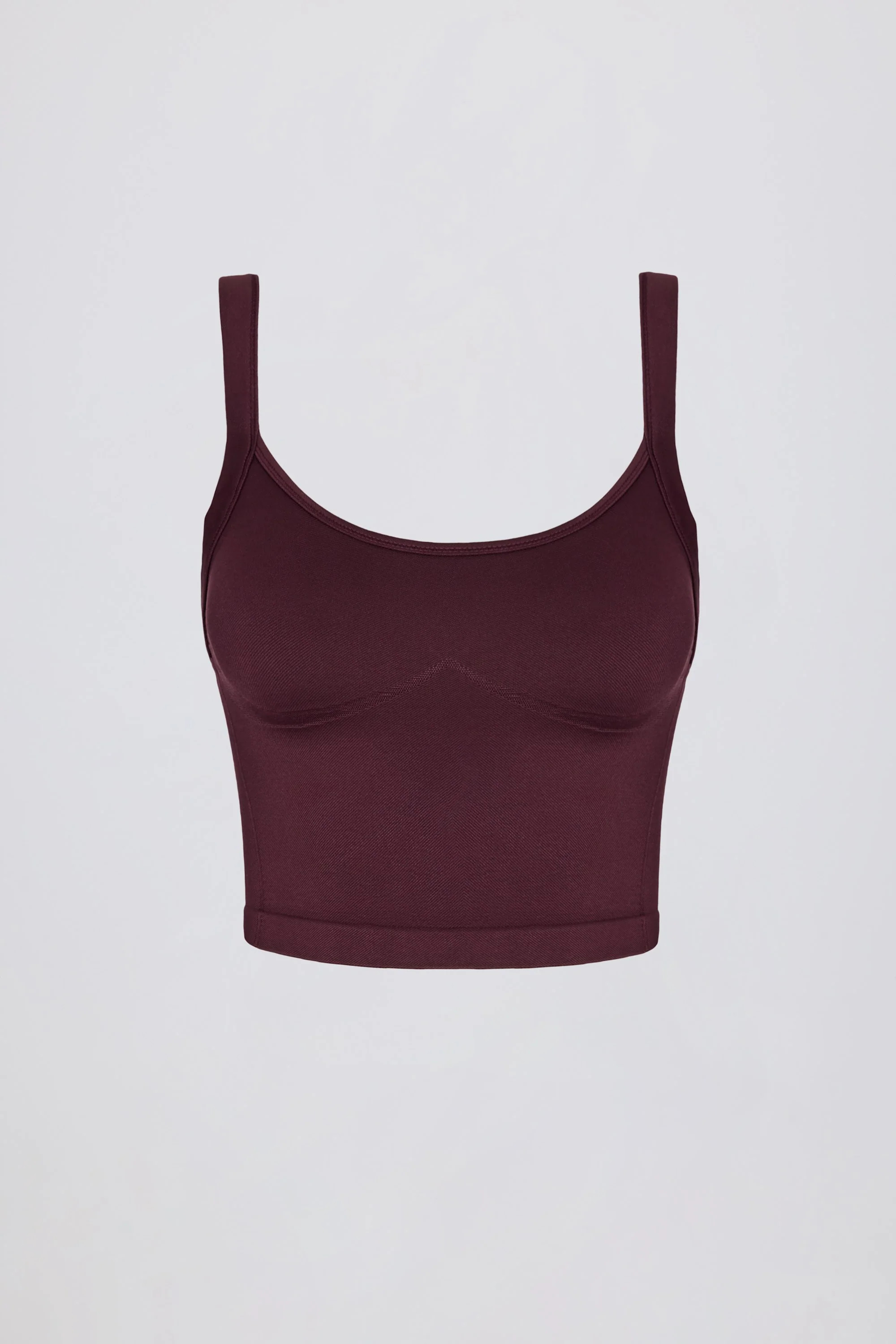 Super Sculpt Seamless Longline Camisole Top in Burgundy | Bo+Tee