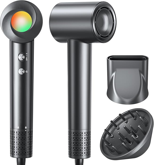 Hair Dryer, 160000 RPM Ionic Hair Dryer Portable Lightweight Blow Dryer with 500 Million Negative... | Amazon (US)