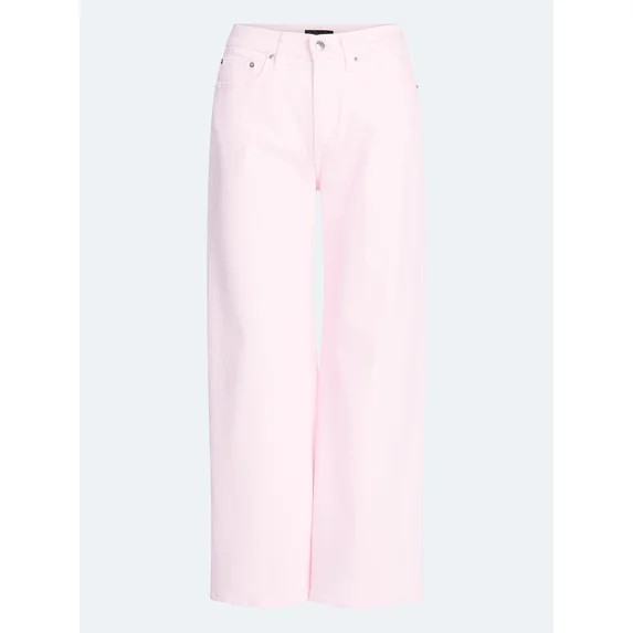 Free Assembly Women's and Women's Plus High Rise Cropped Wide Leg Jeans, Sizes 0-22W | Walmart (US)