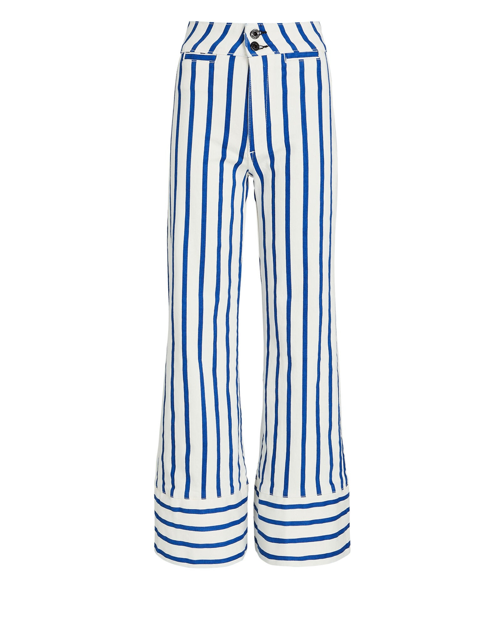 Brighton Striped High-Rise Wide-Leg Jeans | INTERMIX