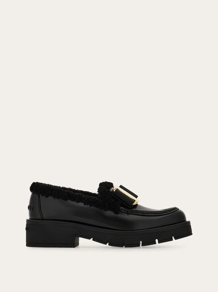 Merino wool lined Vara Bow loafer | Ferragamo