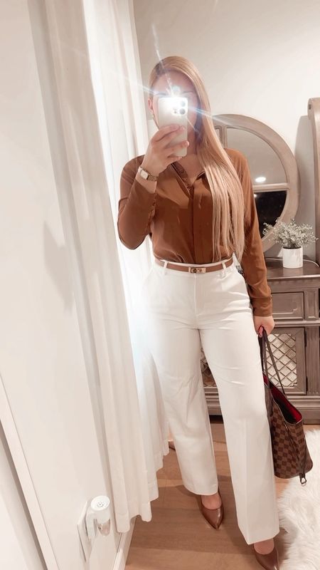 WORKWEAR 🤎

Pants & Silk top from Express  