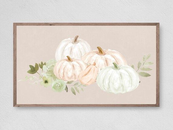 Samsung Frame TV Art Thanksgiving Watercolor Pumpkins - Etsy | Etsy (US)