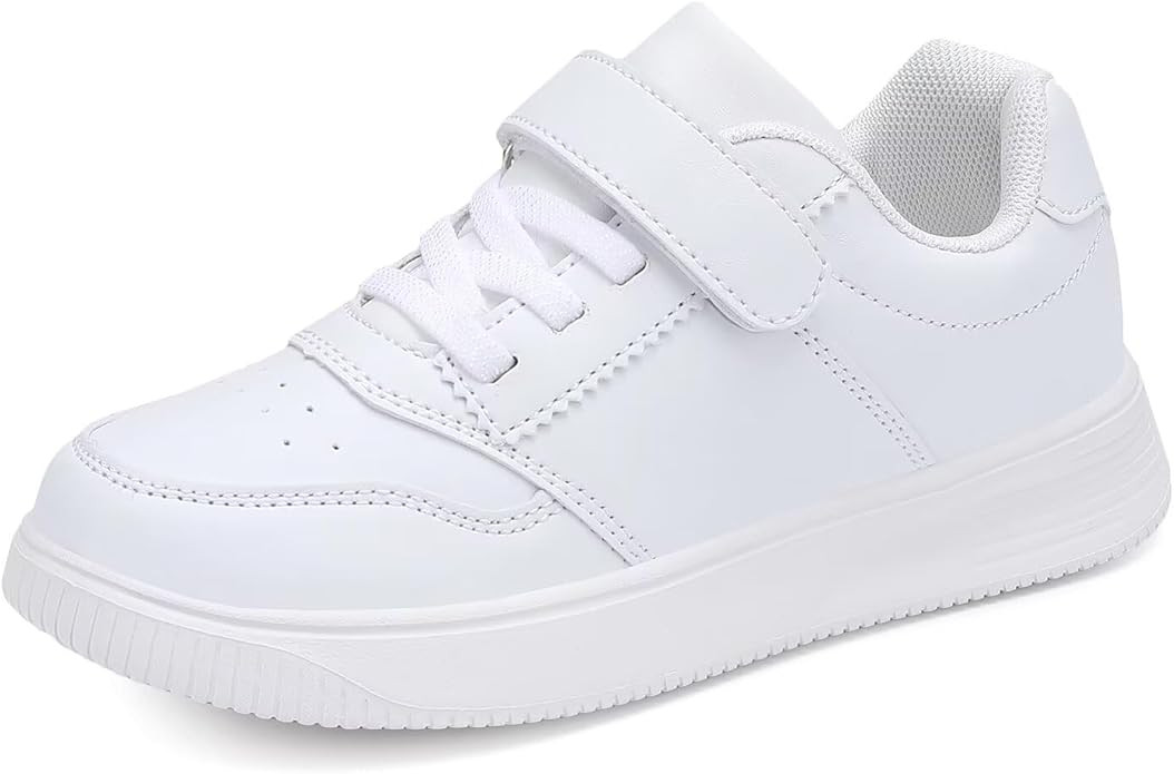 DSWED Unisex-Child Leather Lightweight Breathable Knit Athletic Running Sneakers for Kids Shoes f... | Amazon (US)