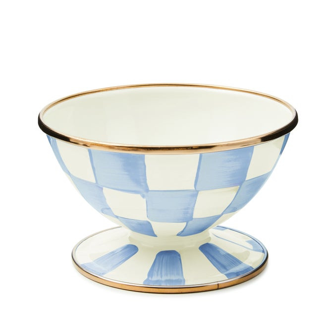Sky Check Ice Cream Dish | MacKenzie-Childs