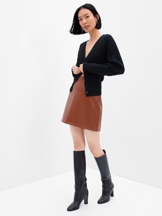 Faux-Leather Mini Skirt | Gap Factory