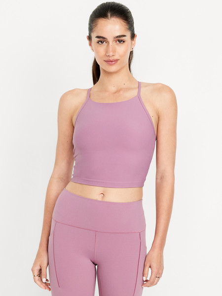 Light Support StudioSmooth Longline Sports Bra | Old Navy (US)
