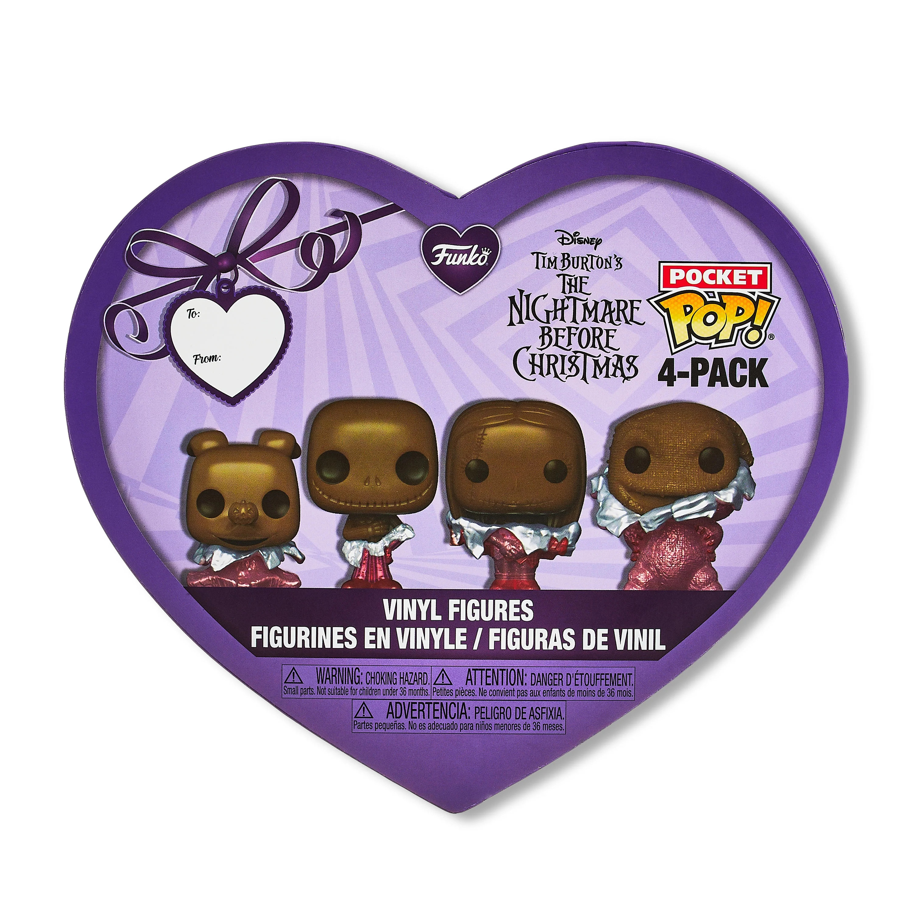 Funko Pocket Pop! The Nightmare Before Christmas Valentine's Box 4Pack Chocolate Vinyl Figures - ... | Walmart (US)