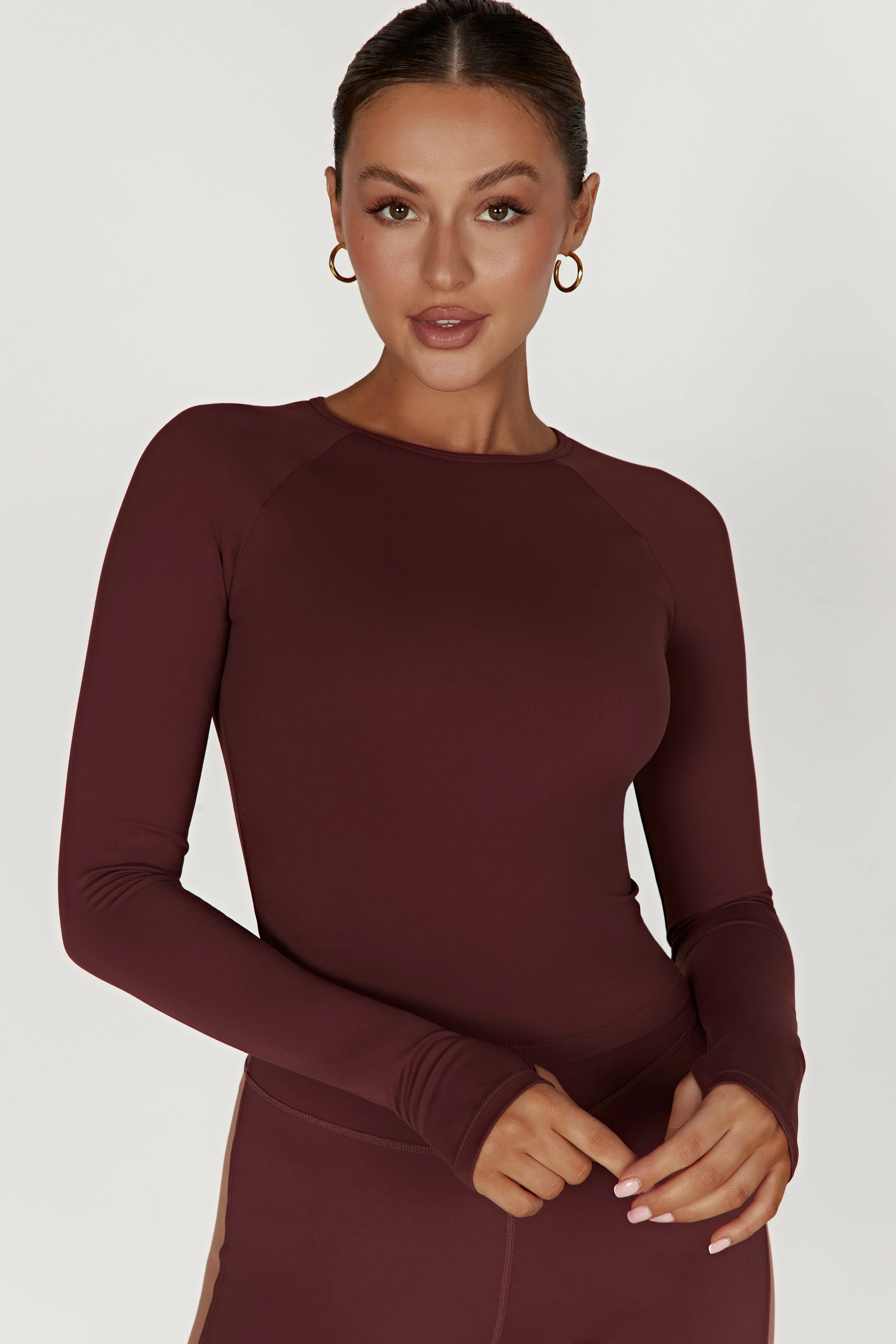 Venus Long Sleeve Top - Mahogany | MESHKI US