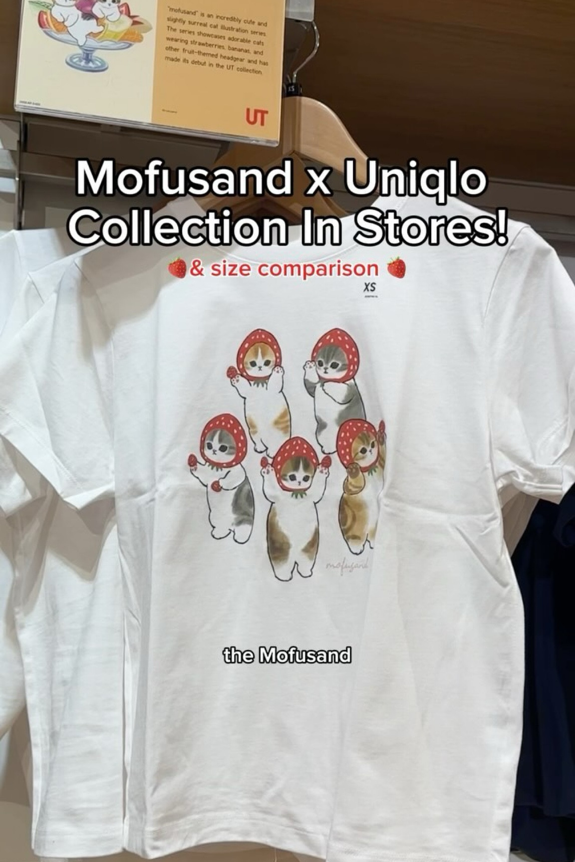I've been getting so many compliments on my strawberry tee 🍓🫶 this is the @mofu_sand x @uniqlousa collection!! 

#mofusand #cute #uniqlo #styleinspo #fashion