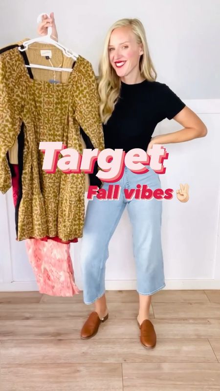 Target fall vibes outfits! I sized up to a medium in the dresses. Size small jumpsuit. Size small sweatshirt and pants. 

#LTKSeasonal #LTKsalealert #LTKunder50