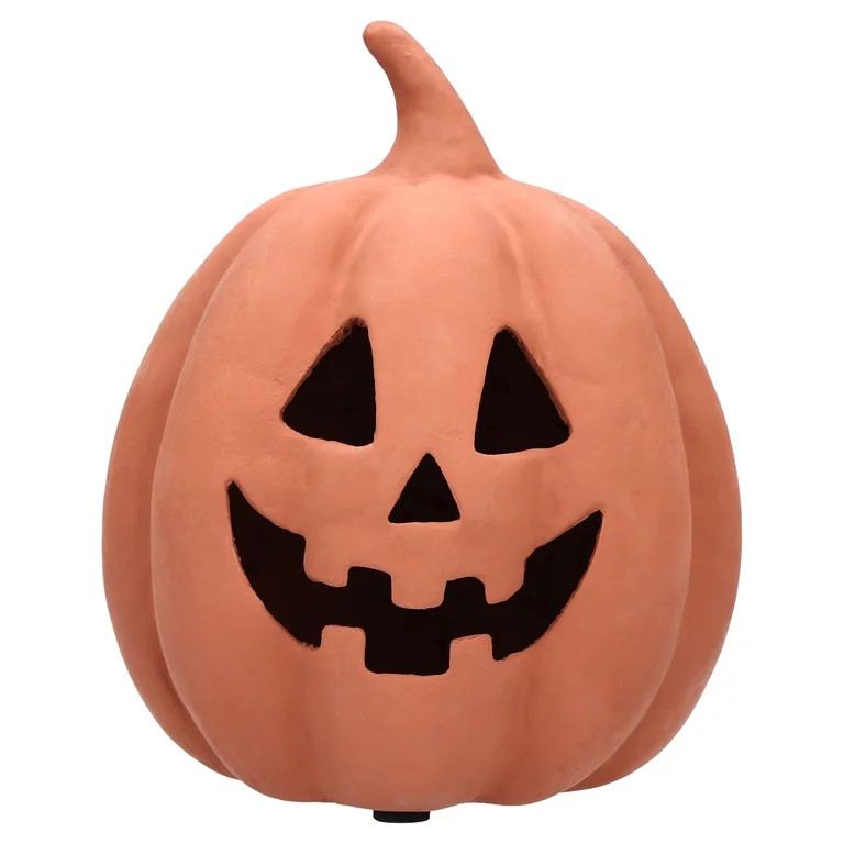 Paper Mache Jack-o'-Lantern Decoration, Brown, 8.25", Halloween by Way To Celebrate | Walmart (US)