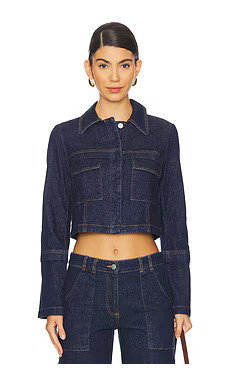 Amanda Uprichard Lucas Jacket in Heritage Wash from Revolve.com | Revolve Clothing (Global)