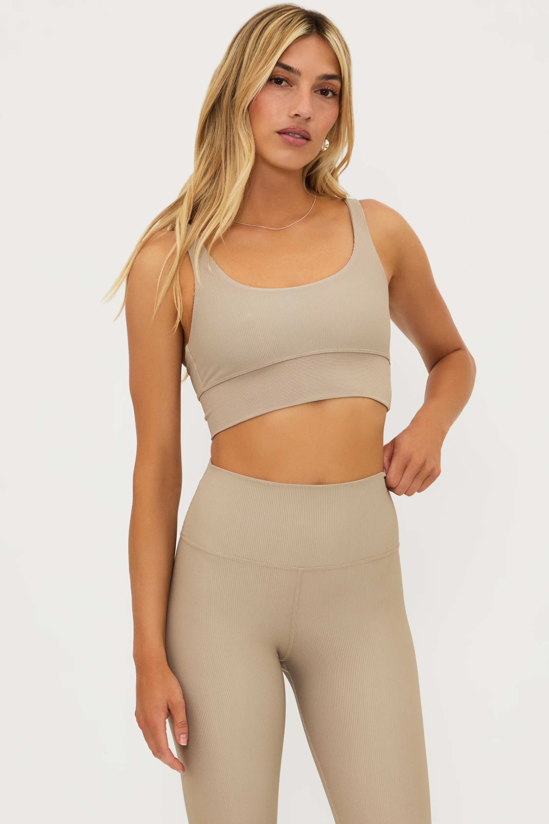Leah Top Tan | Tan Sports Bra | Beach Riot | Beach Riot