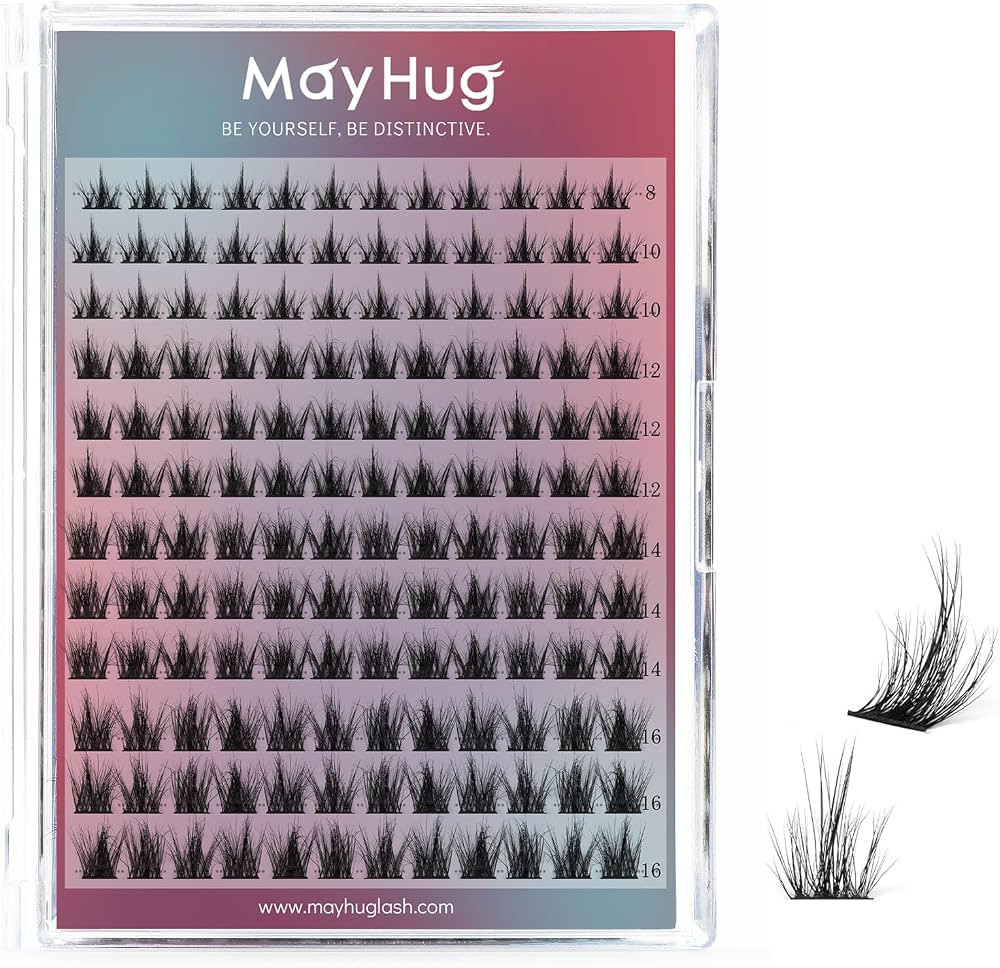 Lash Clusters Mayhug Mink Lashes Fluffy, 3D Effect Eyelash Lashes 144Pcs D Curl Cluster Lashes Wi... | Amazon (US)