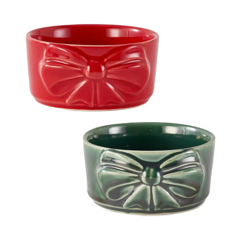 Holiday Time Bow Ramekins Set of 2 | Walmart (US)