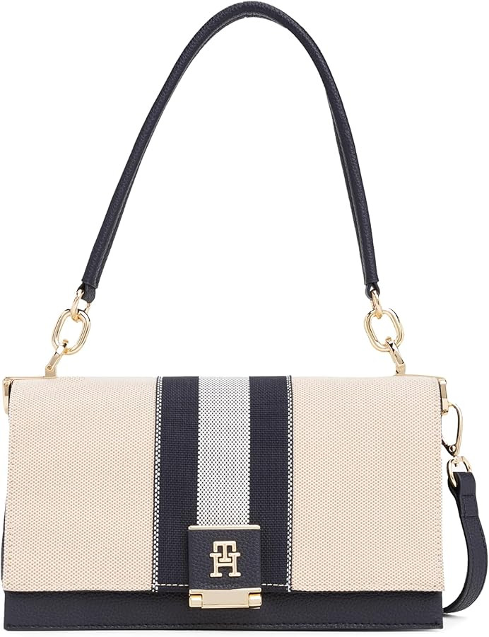 Tommy Hilfiger Leather Shoulder Bag with Removable Crossbody Strap | Amazon (US)