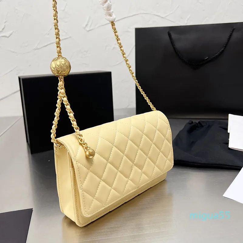 Classical Crush Gold Ball Mini Flap Wallet Bags 20CM Quilted Chain Crossbody Shoulder Card Hold P... | DHGate