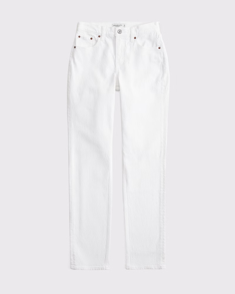 Women's Mid Rise 90s Straight Jean | Women's Bottoms | Abercrombie.com | Abercrombie & Fitch (US)