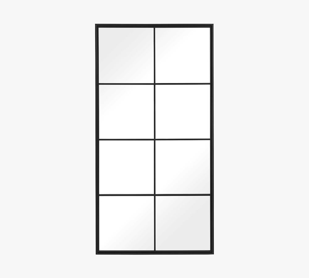 Alice Modular Windowpane Mirror Black Windows Black Windowpane Mirrors  | Pottery Barn (US)