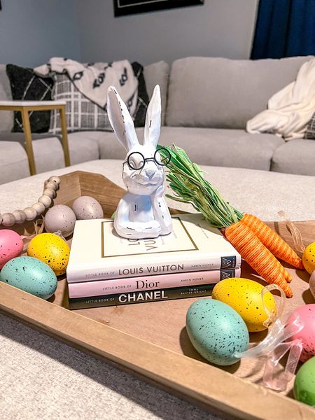 Cute designer books for home decor 

So happy I ordered these cute little books and they look so cute with my Easter decor. This cute little bunny with glasses is the cutest - he may stay out year round. 

#LTKhome #LTKfindsunder50 #LTKSeasonal