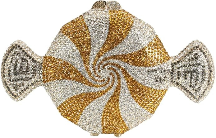 Candy Shape Clutch Purse Shining Crystal Evening Bags Luxury Rhinestone Handbags for Prom Cocktai... | Amazon (US)