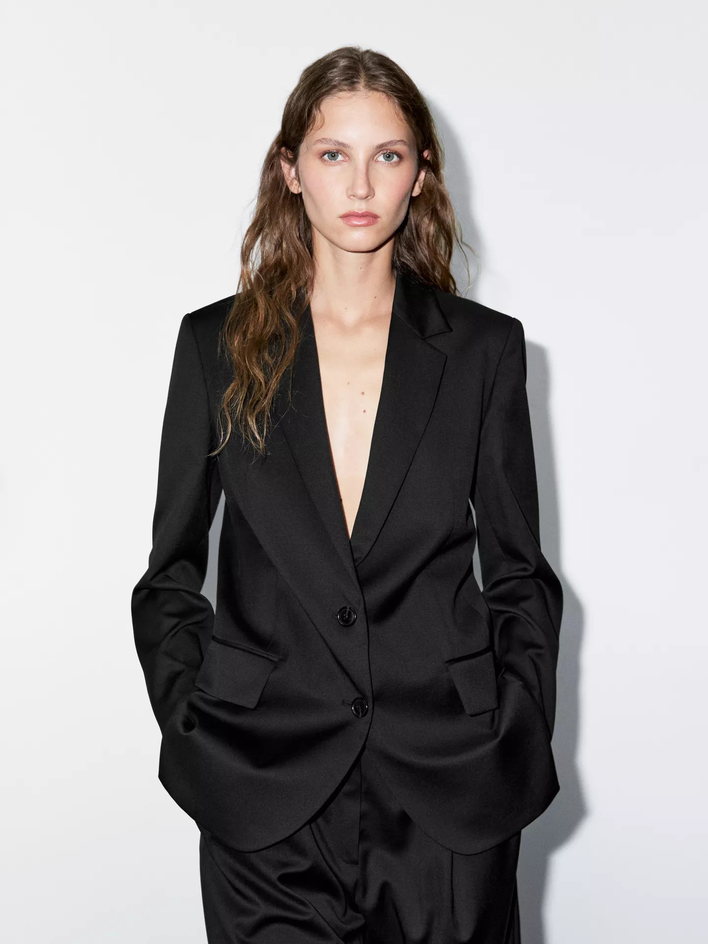 Extra fine two-button wool blazer | Massimo Dutti US