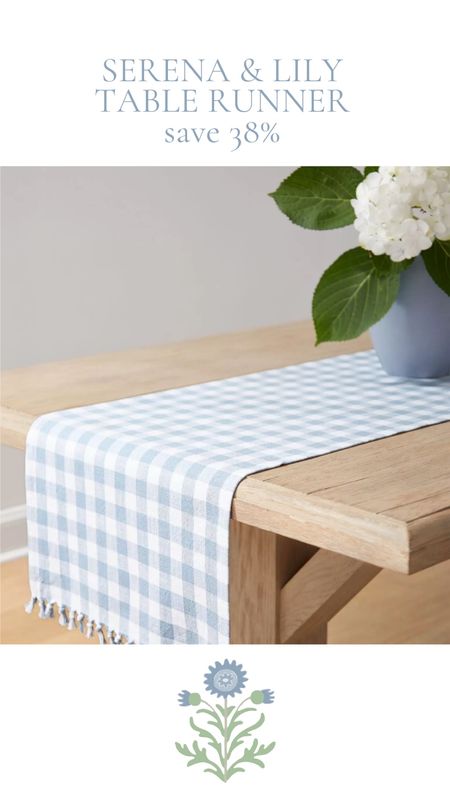 Get this pretty gingham table runner on sale during Serena & Lily’s dining sale!

#LTKsalealert #LTKstyletip #LTKhome