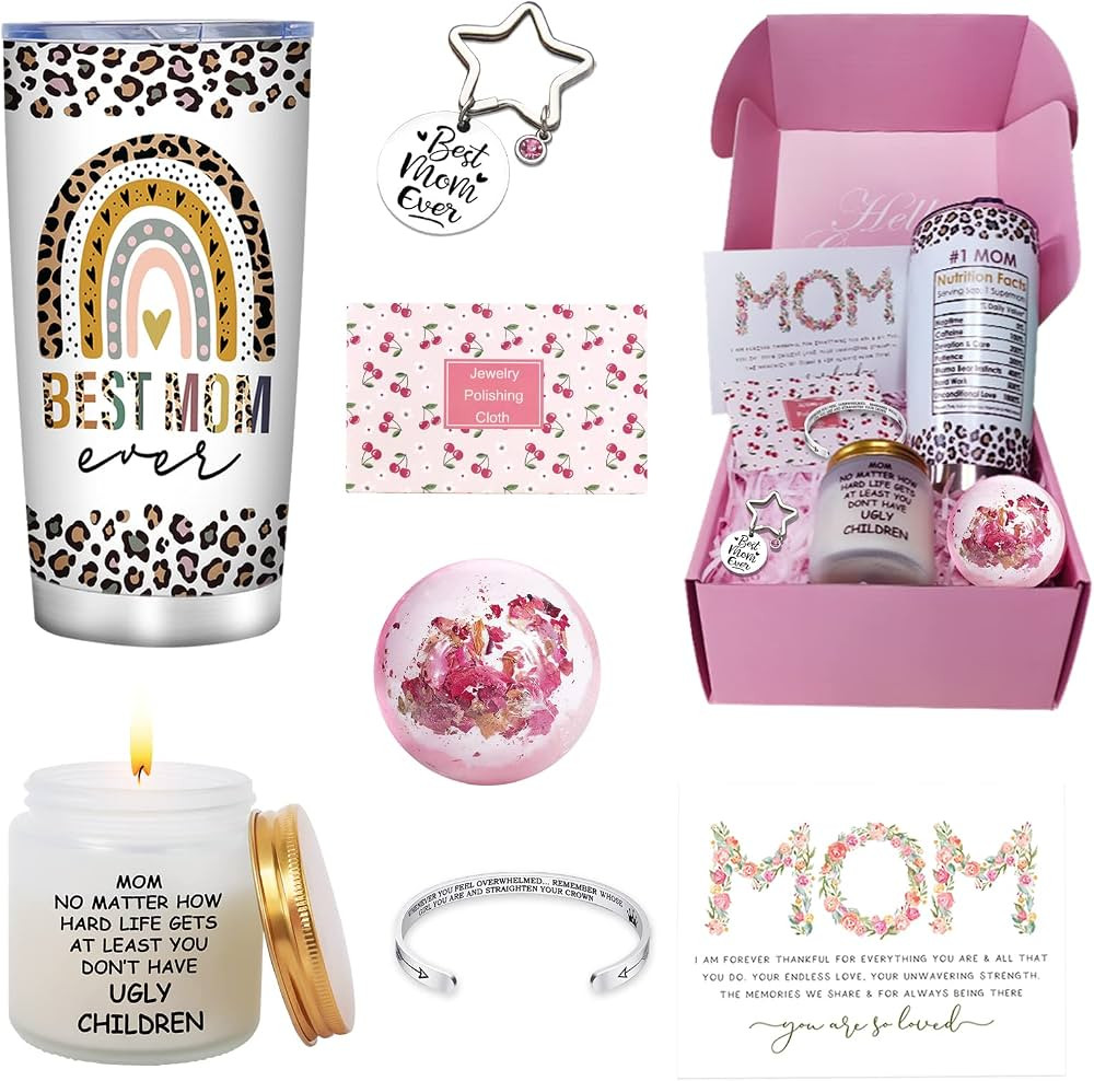 Gifts for Mom from Daughter or Son, Best Mom Ever Gifts, Birthday Day Gifts for Mom, Gifts Basket... | Amazon (US)