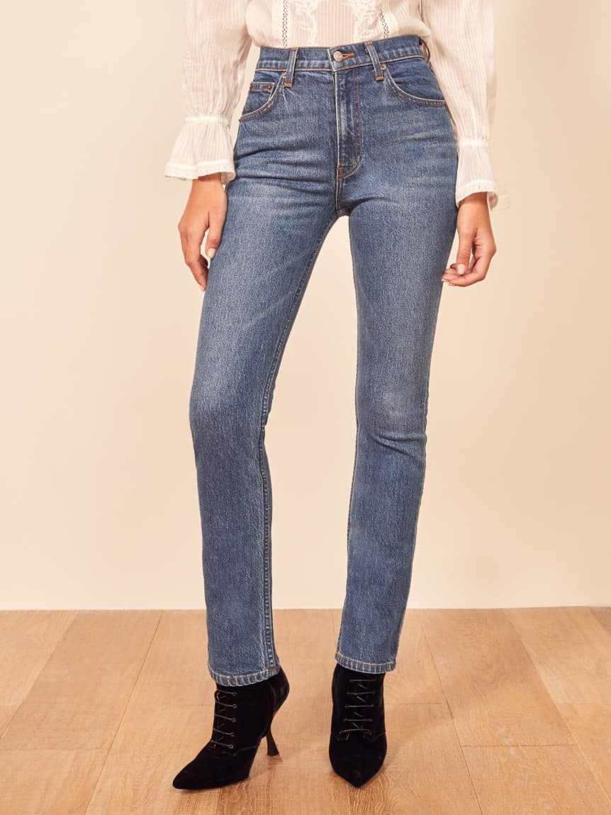 Liza High Rise Straight Jeans | Reformation (Global)