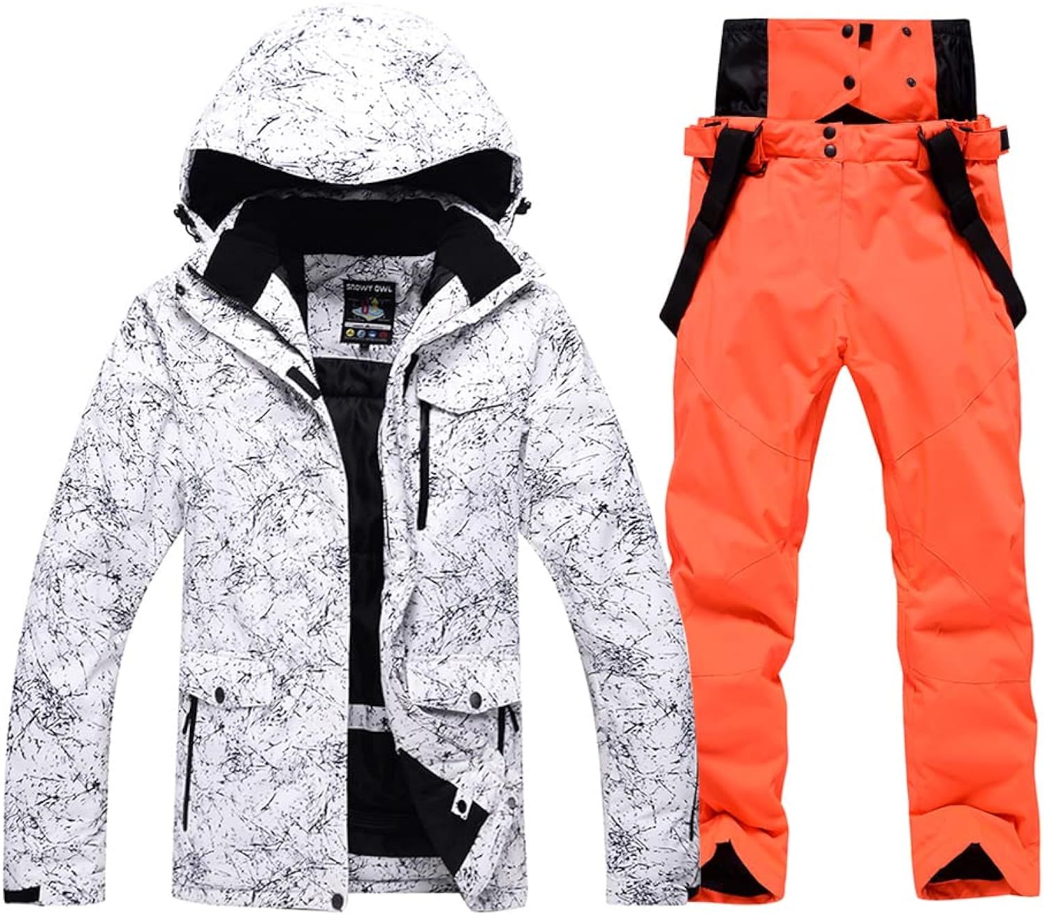 Fashion Women's High Waterproof Windproof Snowboard Colorful Printed Ski Jacket and Pants | Amazon (US)