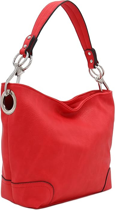 Hobo Shoulder Bag with Big Snap Hook Hardware | Amazon (US)