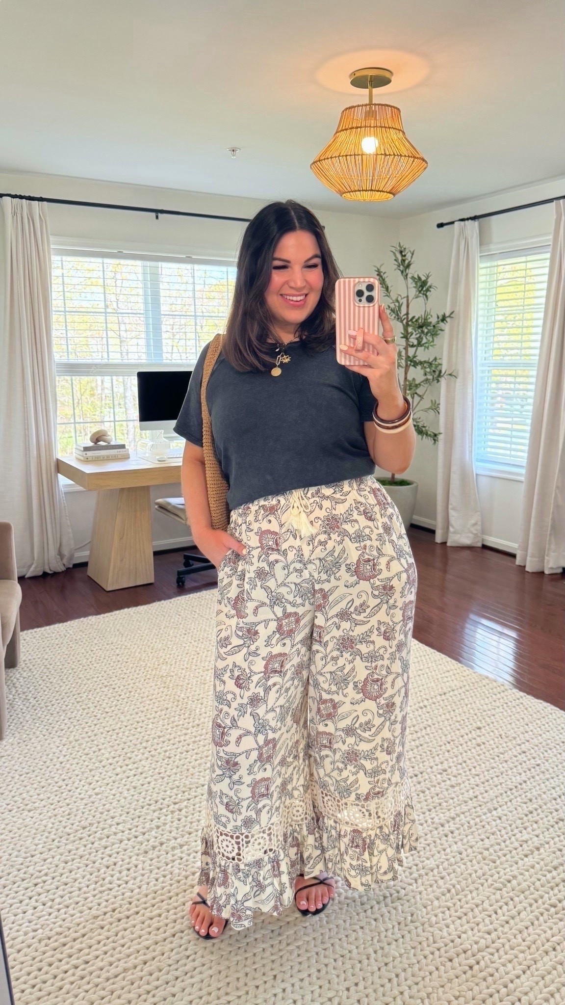 Midsize spring outfit idea from @Torrid    🥰 
Bralette - xl *use code KELLYTK20 to save @Truekind  
Top - size 00 @Torrid 
Pants - size 1 @Torrid 
Sandals - 9

#LTKMidsize #LTKTall #LTKSeasonal