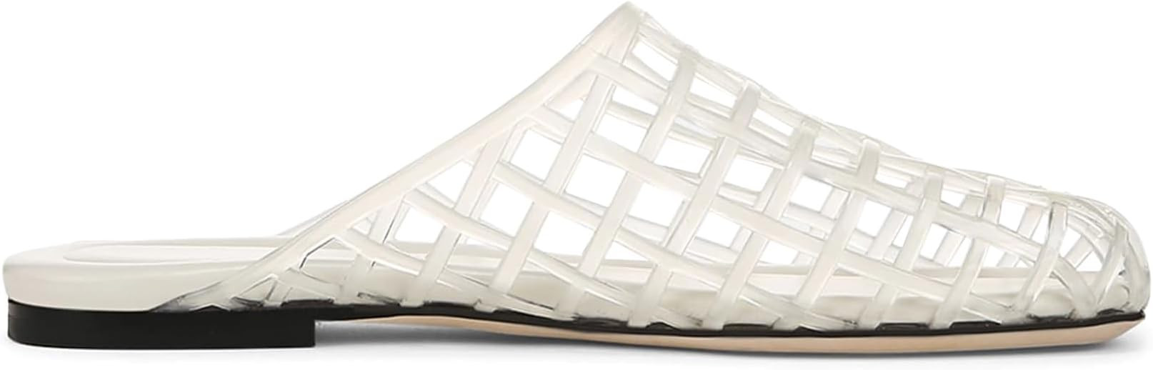 Clear Jelly Shoes for Women Slip on Jelly Mesh Slides Sandals Comfortable Closed Toe Jelly Flats ... | Amazon (US)