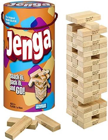 Jenga Game Wooden Blocks Stacking Tumbling Tower Kids Game Ages 6 and Up (Amazon Exclusive) | Amazon (US)