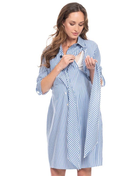 Cotton & Lyocell Maternity & Nursing Shirt Dress | Seraphine US