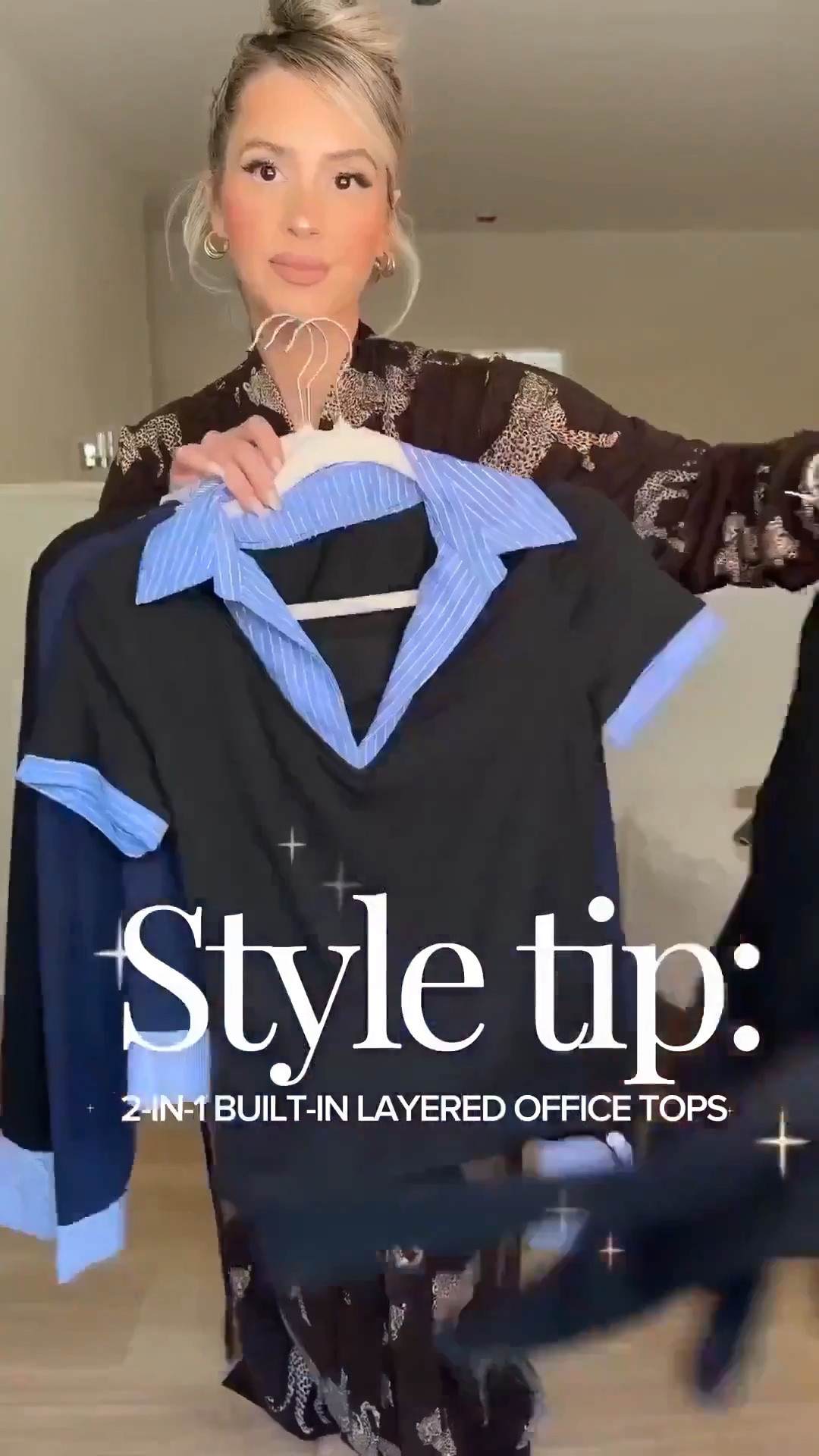Style tip: 2 in 1 built-in layered OFFICE TOPS!! No bulk + no effort + matches literally any trouser in your closet!! 

Wearing small in tops 
Size small or size 4 in trousers
Tan trousers = small long thin (they run short)
Dark blue trousers: that color is out of stock now 😭 but the light blue are equally as good I promise!

#LTKgrwm #LTKootd #LTKWorkwear
